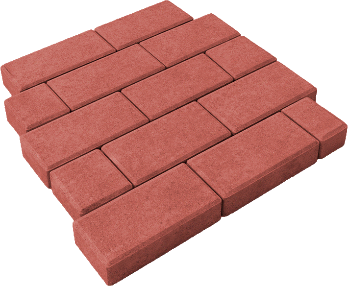 тротуарная брусчатка красный 60 мм