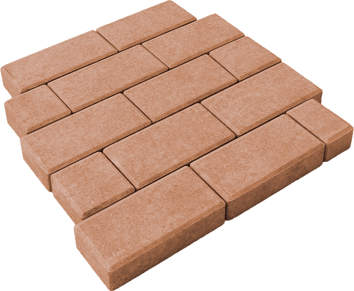 тротуарная брусчатка оранжевый 40 мм