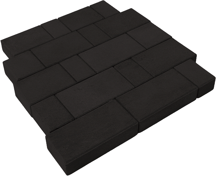 тротуарная плитка новый город черный 40 мм