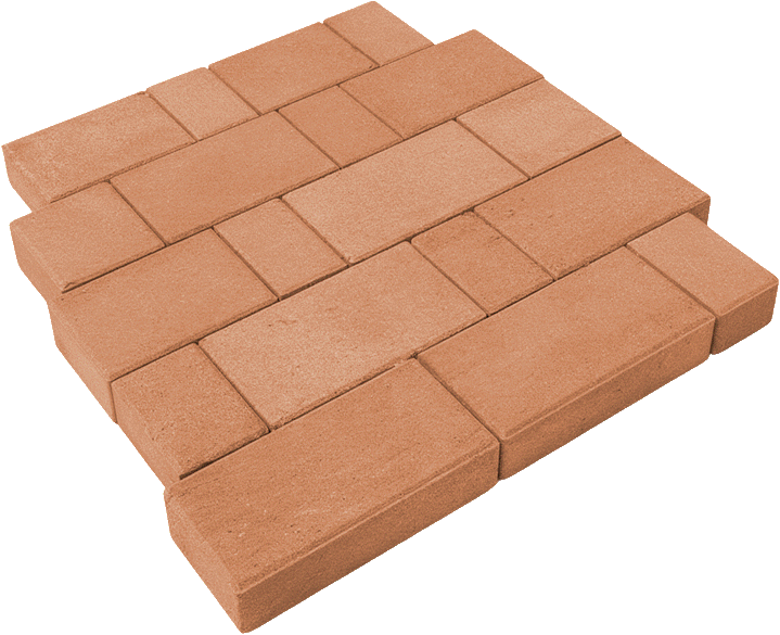 тротуарная плитка новый город оранжевый 40 мм