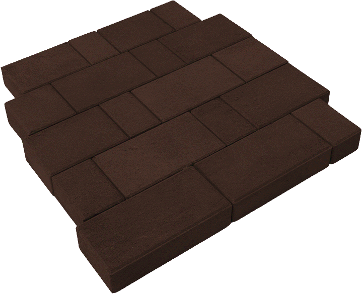 тротуарная плитка новый город коричневый 40 мм
