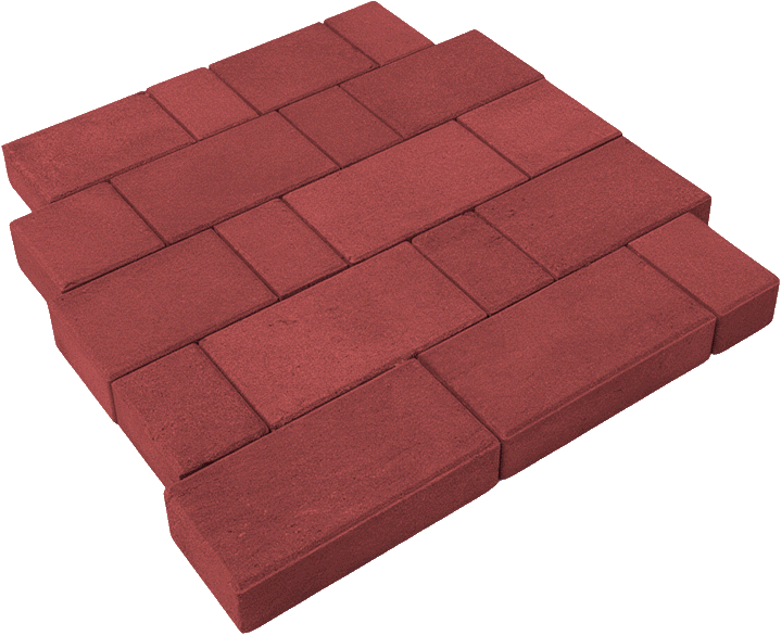 тротуарная плитка новый город красный 60 мм