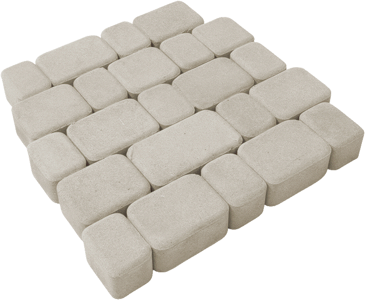 тротуарная плитка старый город белый 60мм