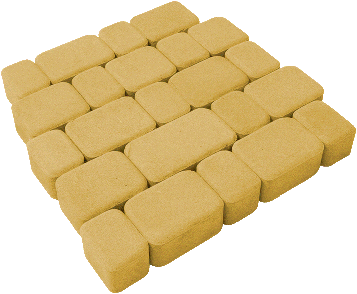 тротуарная плитка старый город желтый 60мм