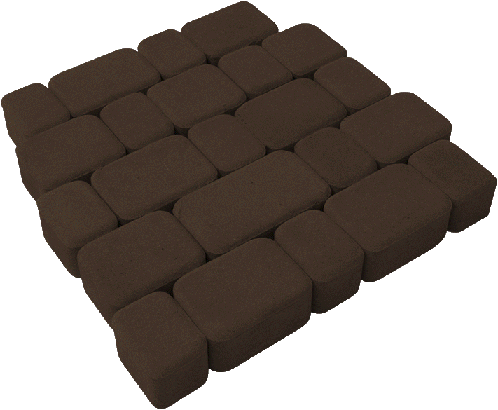 тротуарная плитка старый город коричневый 60мм