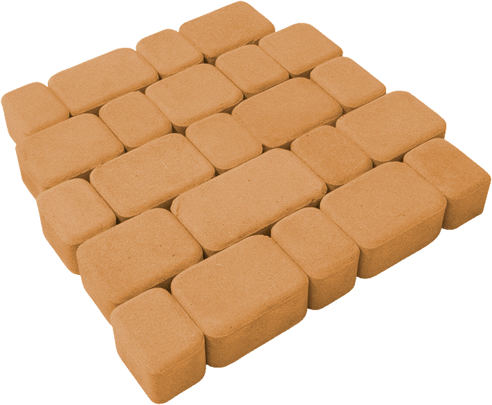 тротуарная плитка старый город оранжевый 60мм