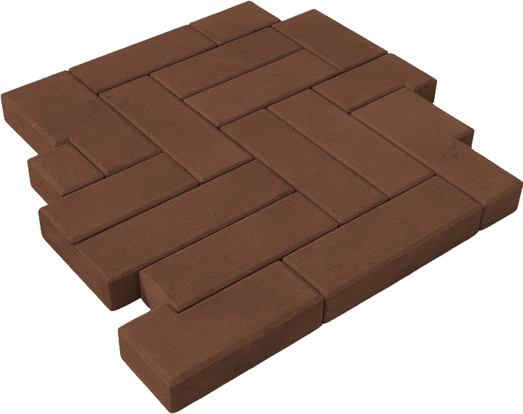 тротуарная плитка паркет коричневый 60мм