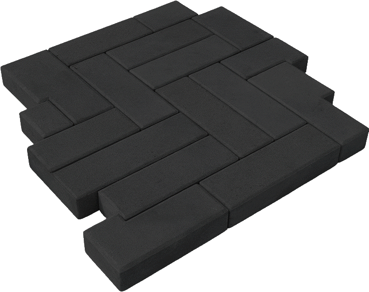 тротуарная плитка паркет черный 60мм